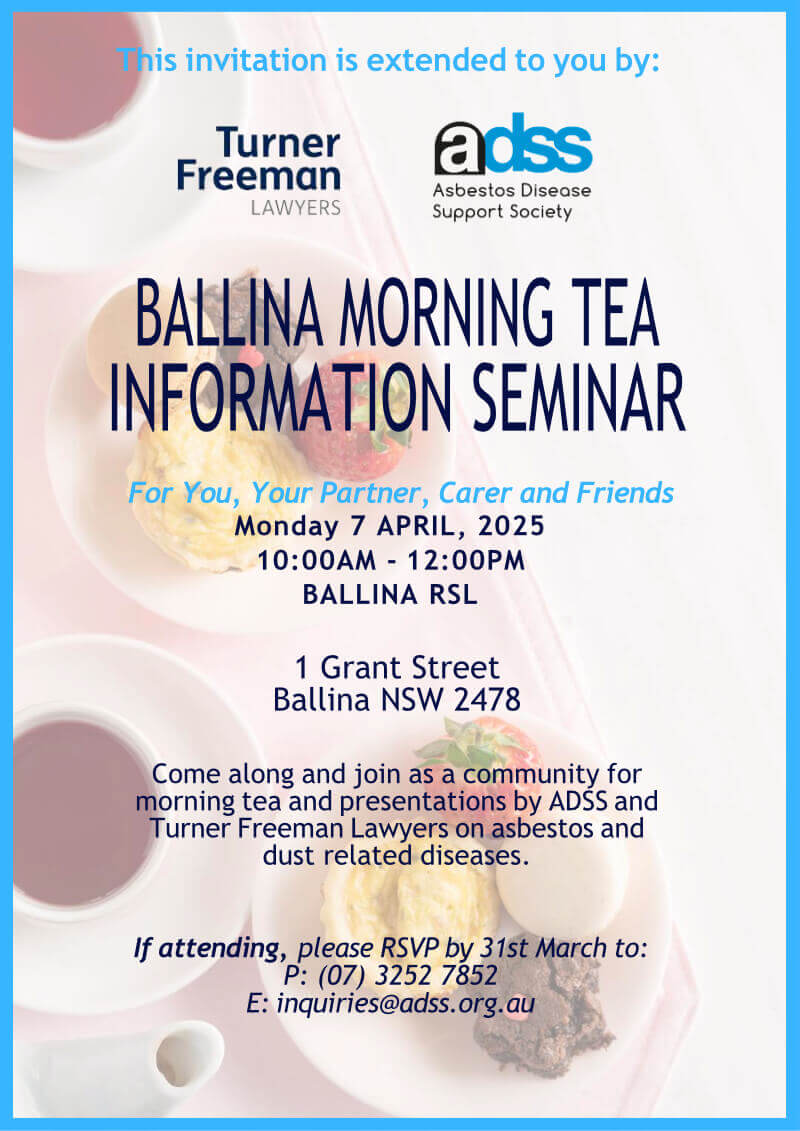 Ballina ADSS Morning Tea Invitation April 2025