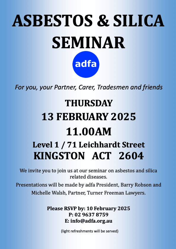 Asbestos & Silica Seminar in Canberra - 13 February 2025