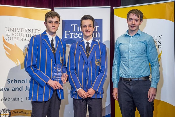 USQ and Turner Freeman mooting competition winners in Toowoomba